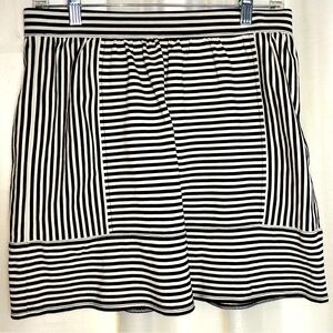Madewell Ponte Swivel Striped Mini Skirt